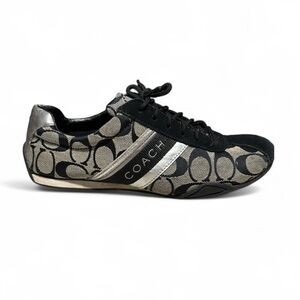 Coach Black Jayme Signature Canvas Athletic Shoes Size 7.5